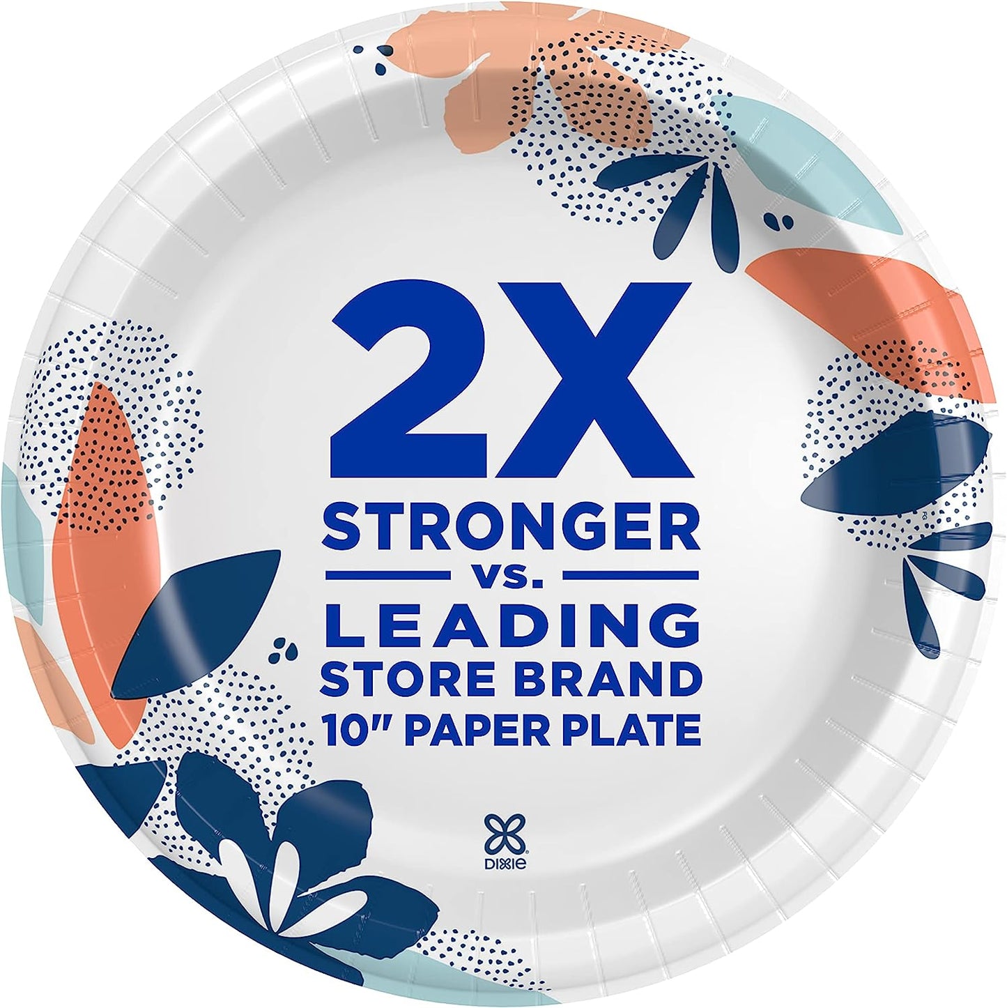 Medium Paper Plates, 8.5 Inch, 90 Count, 2X Stronger*, Microwave-Safe, Soak-Proof, Cut Resistant, Disposable Plates for Everyday Breakfast, Lunch, & Dinner Meals