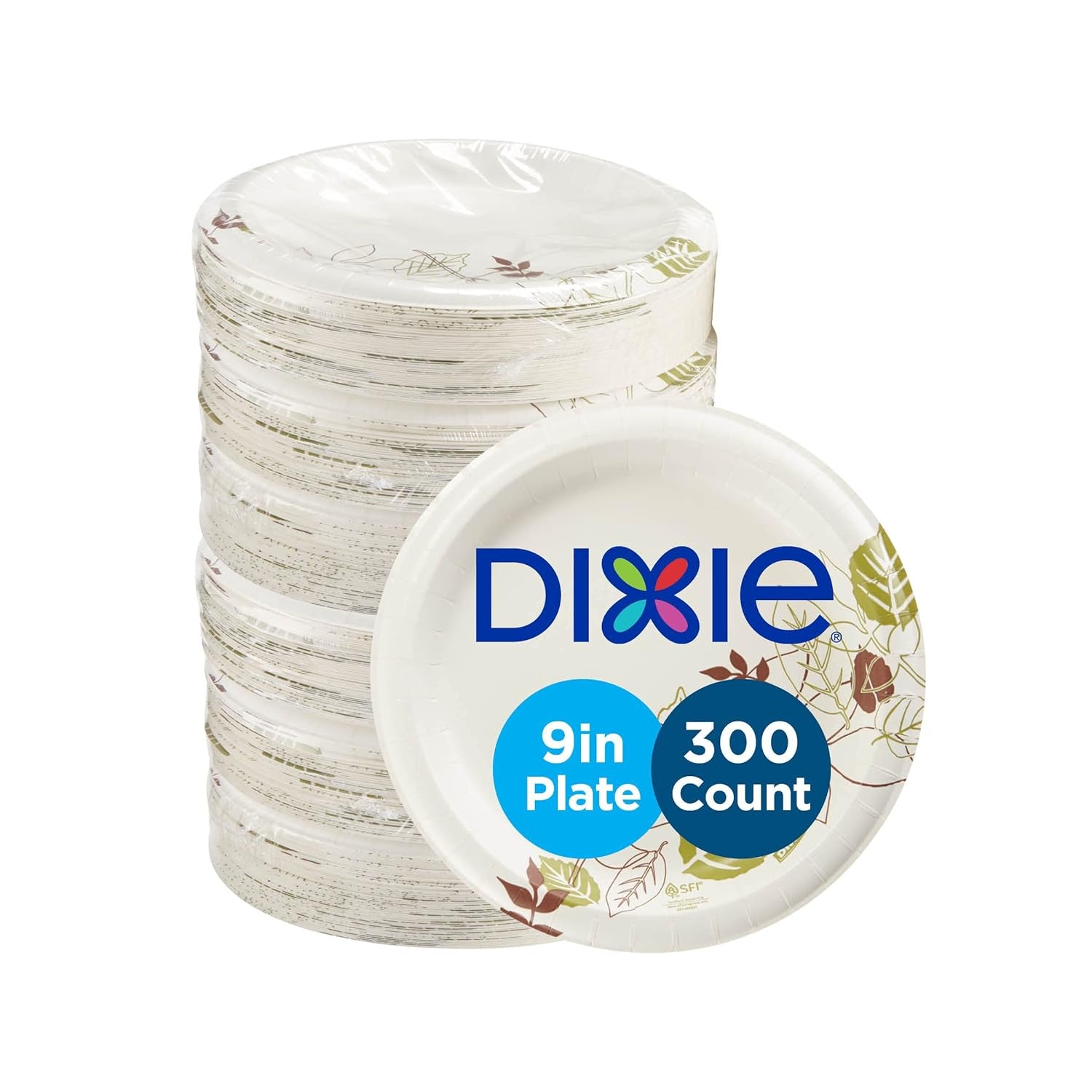 Bulk Paper Plates, 8.5 Inch, 300 Plate Count, (50 Plates per Pack, 6 Pack per Case), Medium Weight, White, Perfect for at Home, Restaurants, Events, & Catering, Item # UX9P300