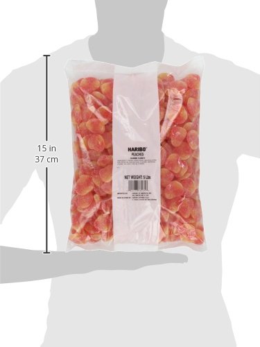 Haribo Gummi Candy, Peaches, 5-Pound Bag