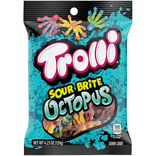 Trolli Sour Brite Octopus Gummy Worms, 4.25 Ounce