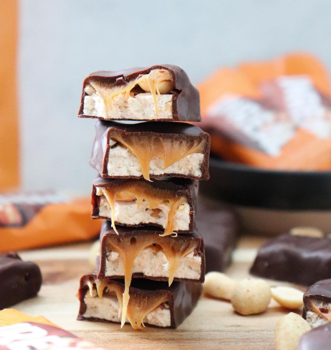 UNREAL Dark Chocolate Peanut Caramel Nougat Bars (12 Full Size Bars)