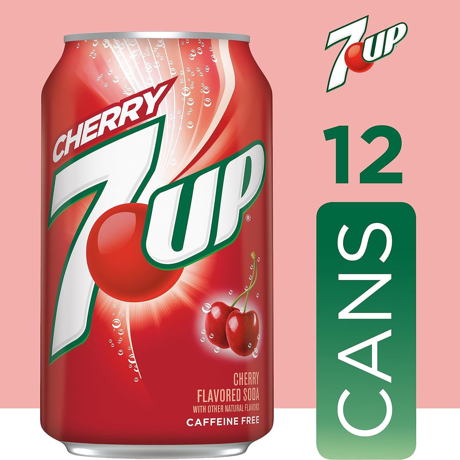 7UP Cherry Flavored Soda, 12 Fl Oz Cans, 12 Pack