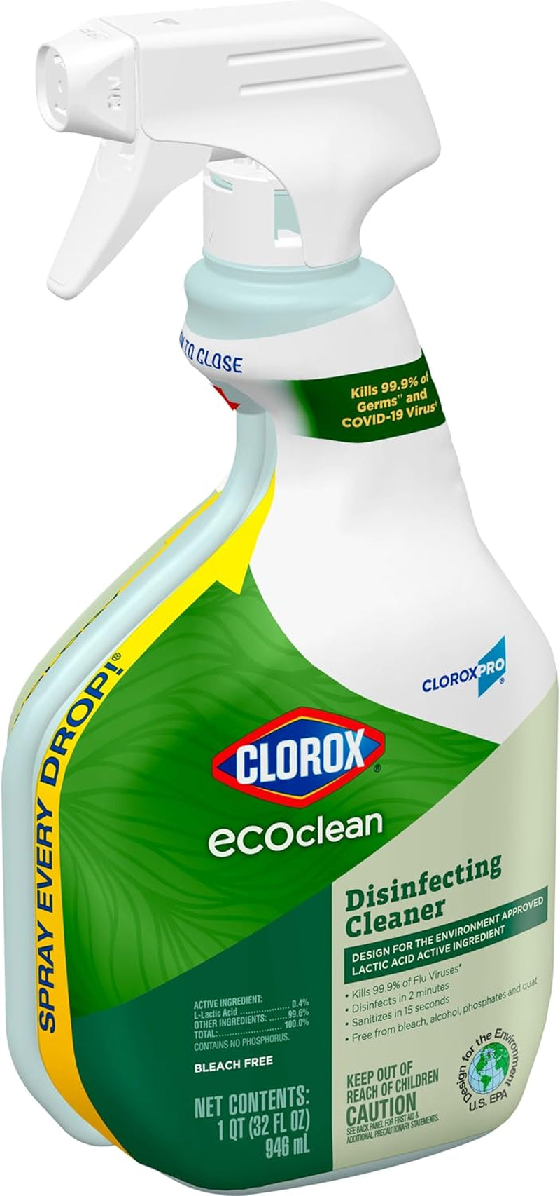 pro Ecoclean Disinfecting Cleaner Spray Bottle, 32 Fluid Ounces