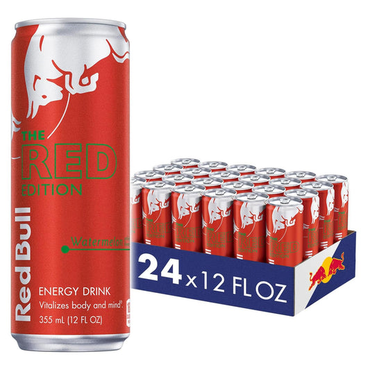 Energy Drink, Watermelon, Red Edition, 12 Fl Oz (Pack of 24)