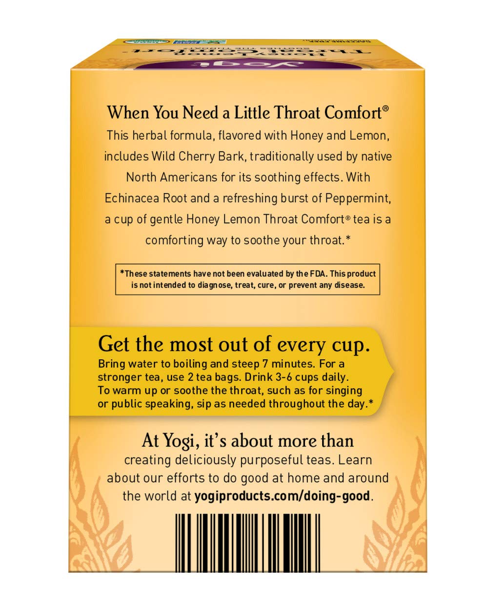 Yogi Tea Throat Comfort - Honey Lemon