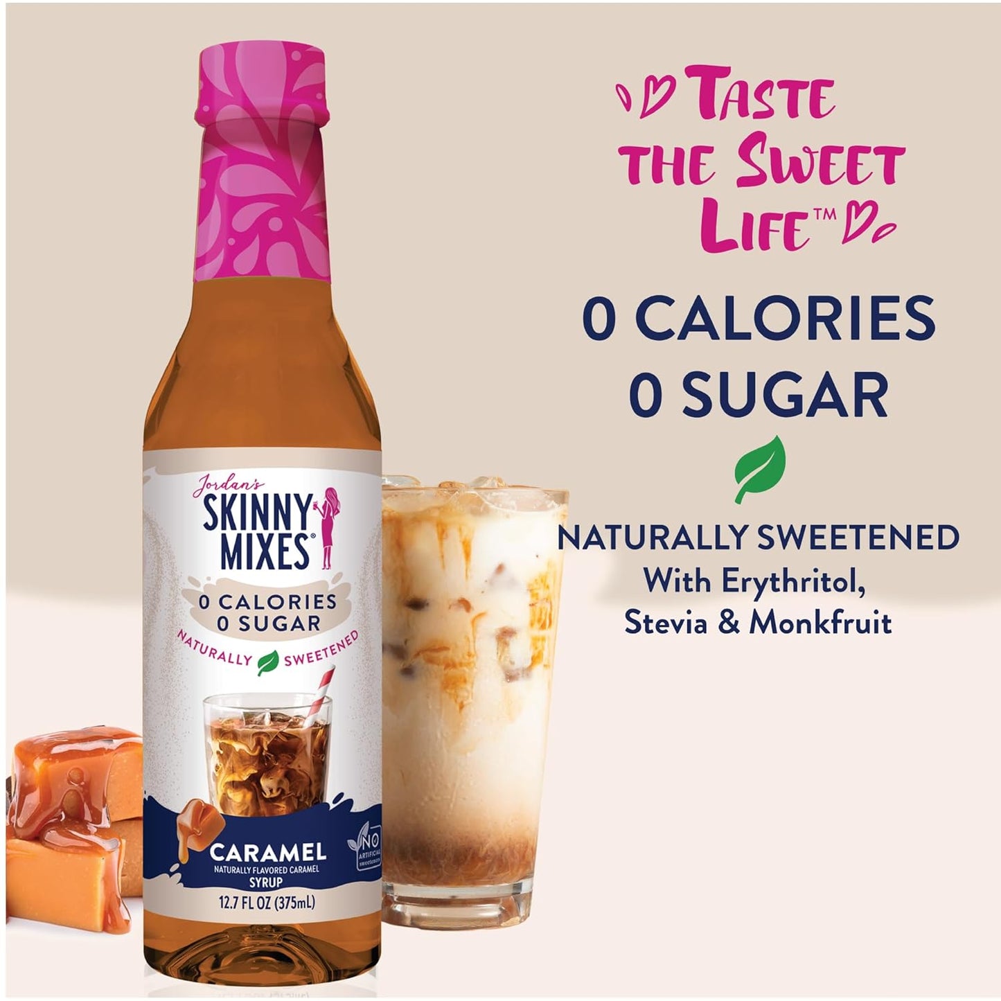 Jordan's Skinny Gourmet Syrups - Caramel Flavor (6pck)