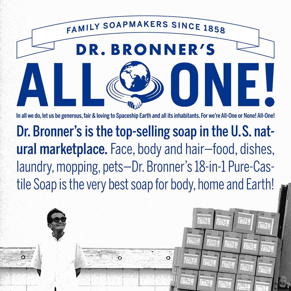 Dr. Bronner's - Pure-Castile Liquid Soap (Lavender, 2 ounce) - Made with Organic Oils, 18-in-1 Uses: Face, Body, Hair, Laundry, Pets and Dishes, d, Vegan, Non-GMO