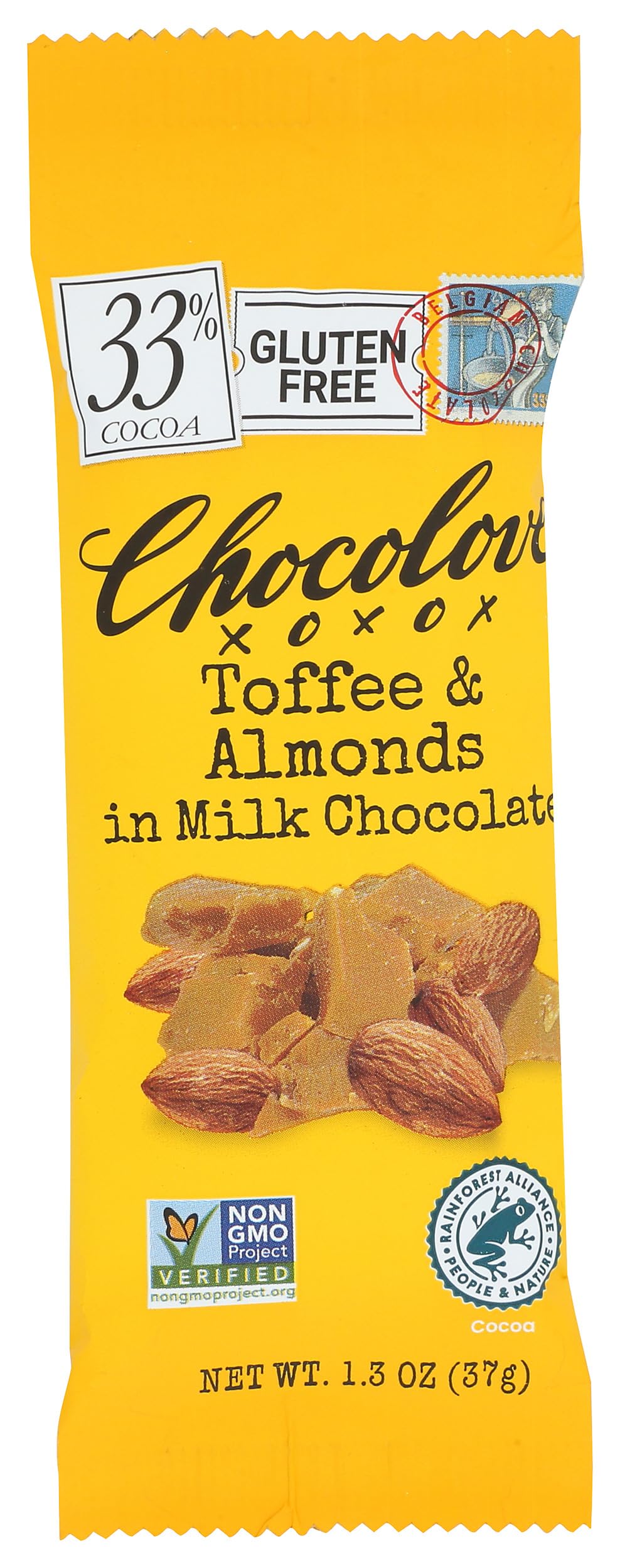 Chocolove Toffee and Almonds in Milk Chocolate Mini, 1.3 oz