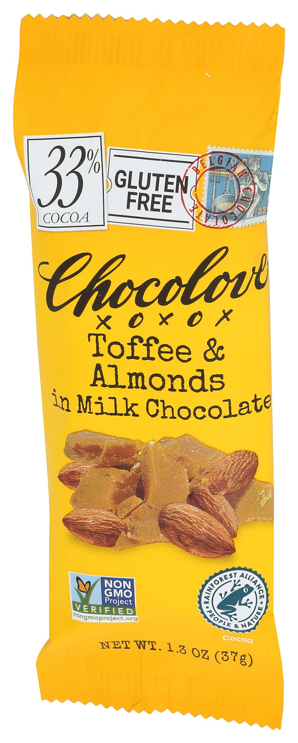 Chocolove Toffee and Almonds in Milk Chocolate Mini, 1.3 oz