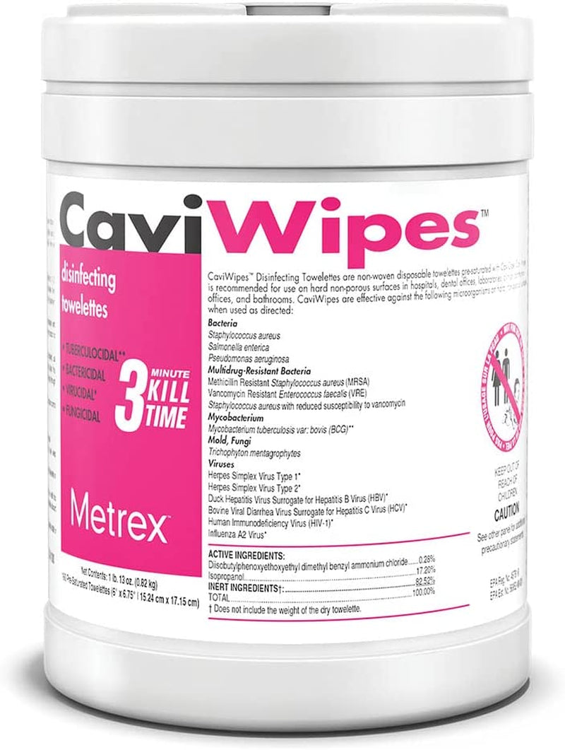 Caviwipes - Disposable Germicidal Cleaner & Healthcare Disinfecting Wipes, 160 Count