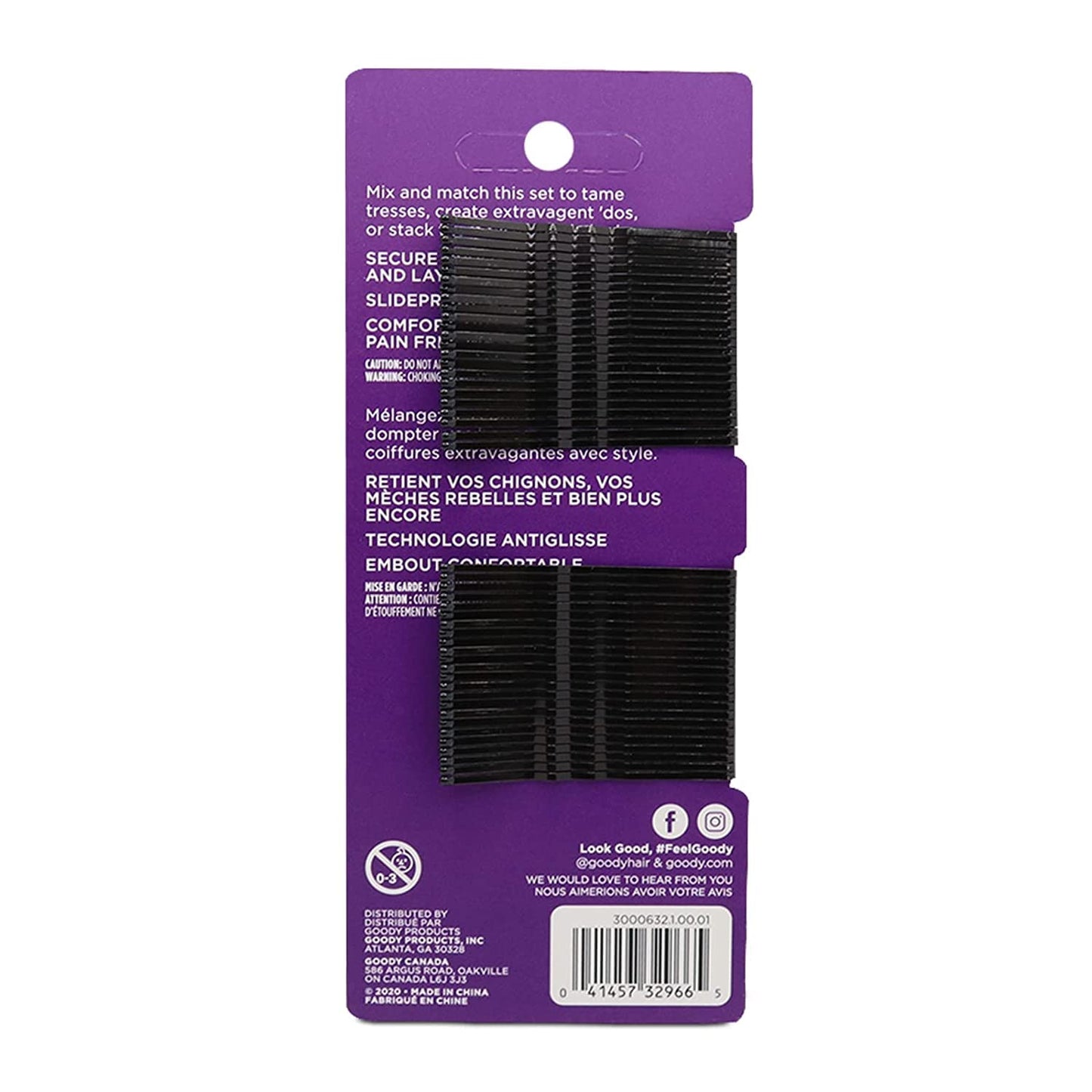 Slideproof Women'S Bobby Pin - 48 Count, Crimpled Black - 2 Inch Pain-Free Pins to Style and Secure All Hair Types