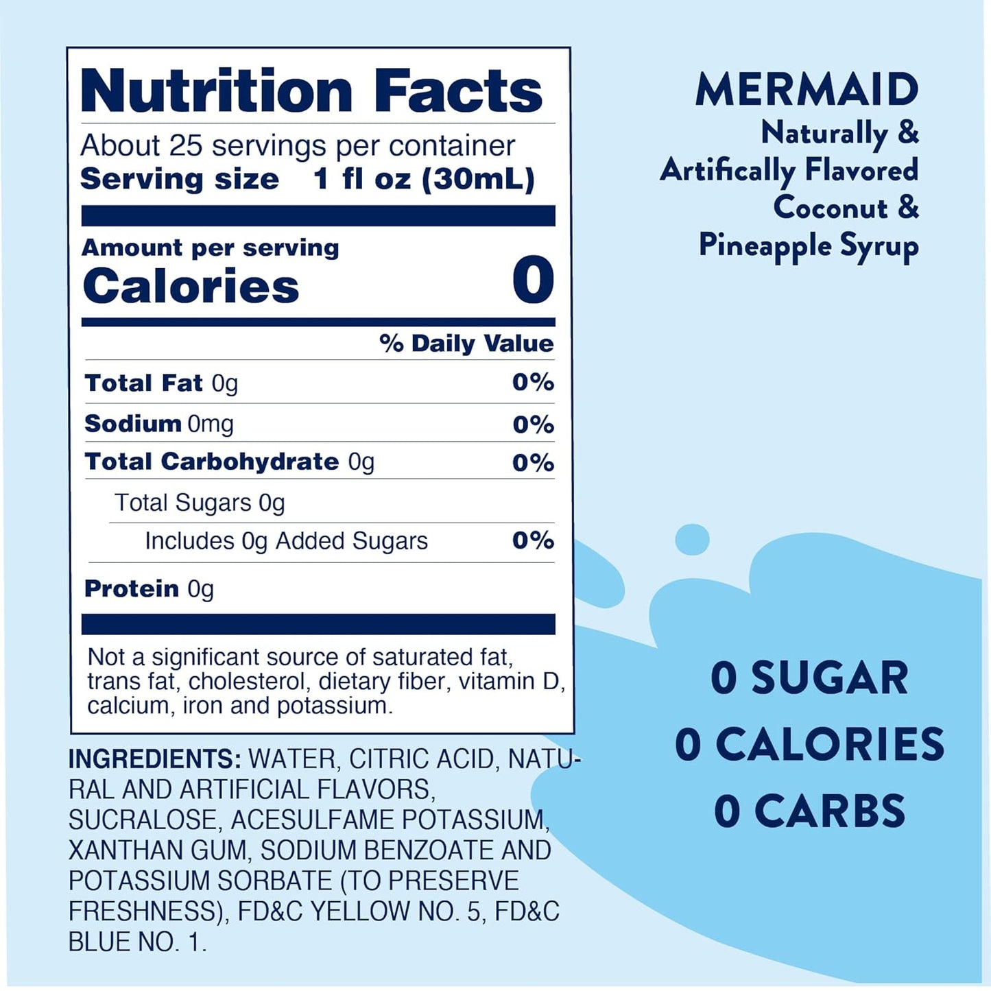 Jordan's Skinny Syrups - Mermaid Flavored (6pck)