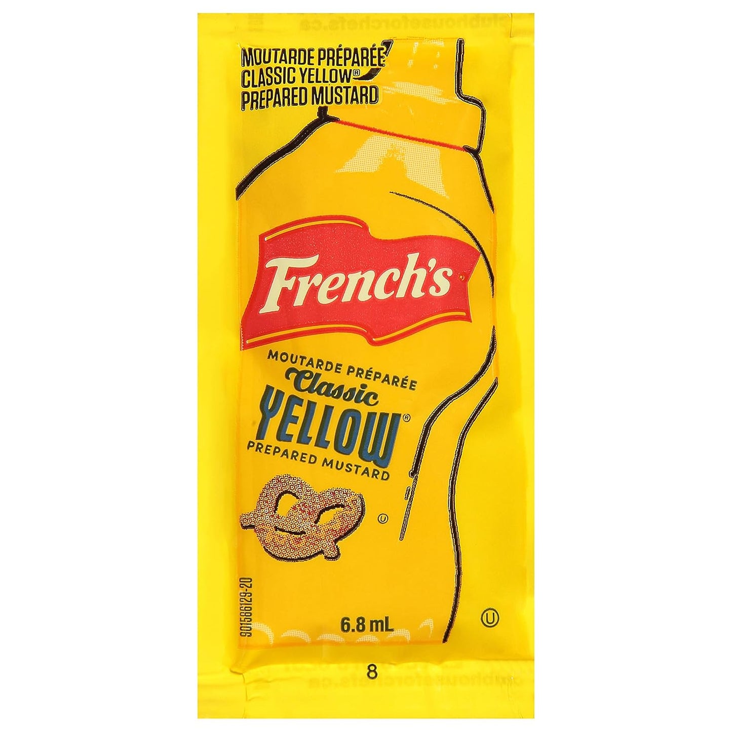 French's Classic Yellow Mustard Packets, 200 count - One 200 Count Individual Yellow Mustard Packets, Perfect Single-Serve Size for Delivery and Takeout Orders