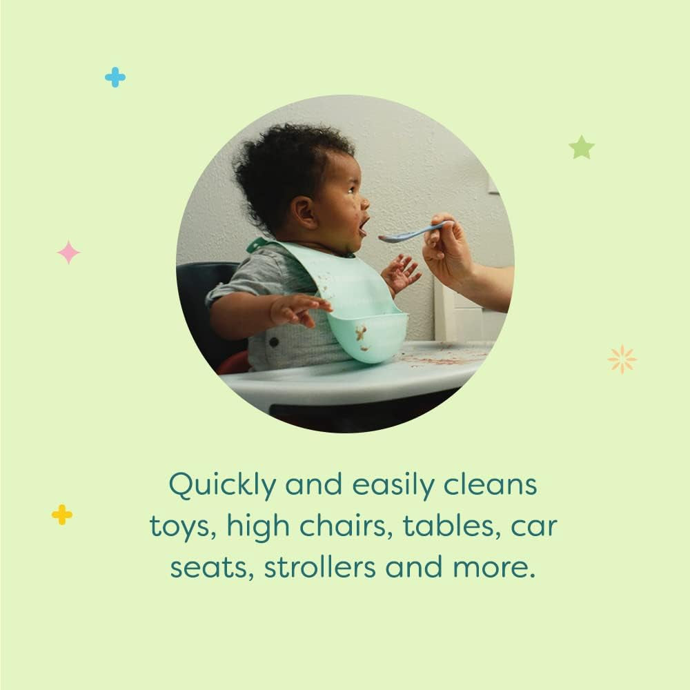 Toy & Highchair Cleaner Spray, Fragrance Free, 17Oz Spray Bottle, Made without Ammonia, Bleach, Phosphates, Phthalates or Dyes, Pack of 2.