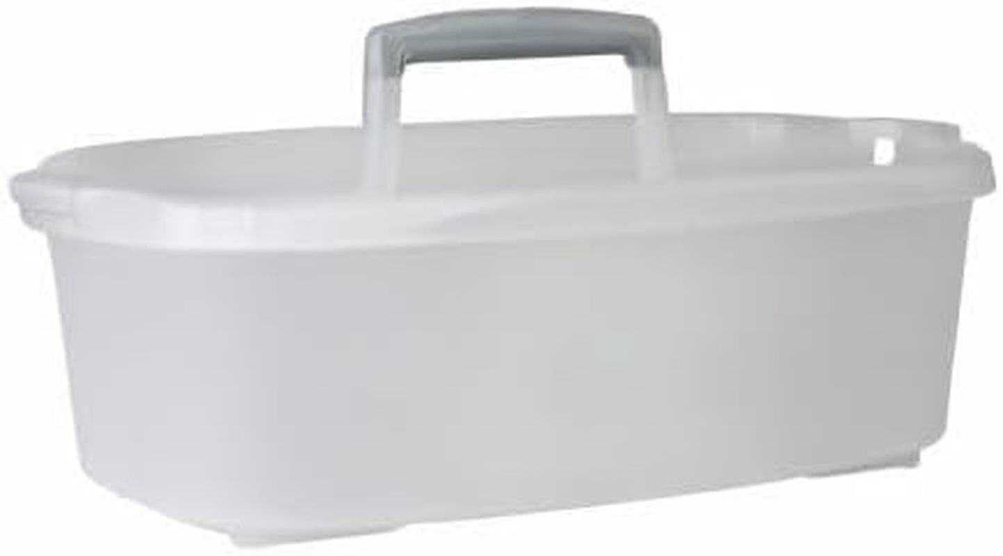 Plastic Multipurpose Cleaning Storage Caddy with Handle, 1.5-Gallon, Clear