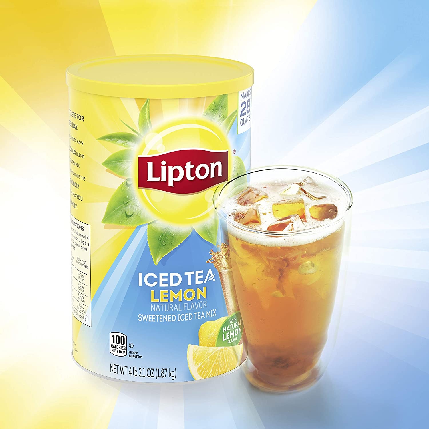 Lemon Powdered Iced Tea, Sweetened, Makes 28 Quarts