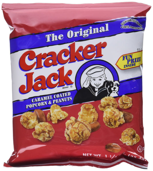 Cracker Jack Caramel Coated Popcorn & Peanuts 1.25 Oz. Bags (7 Bags)