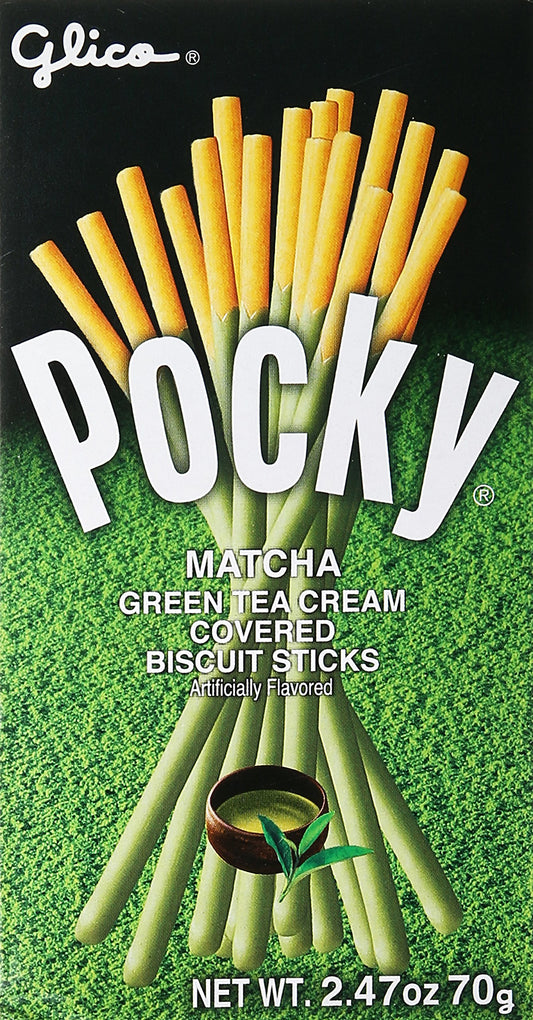 Glico Pocky Biscuit Sticks, Matcha Green Tea Cream, 2.47 Ounce (Pack of 1), (FD05J00297)