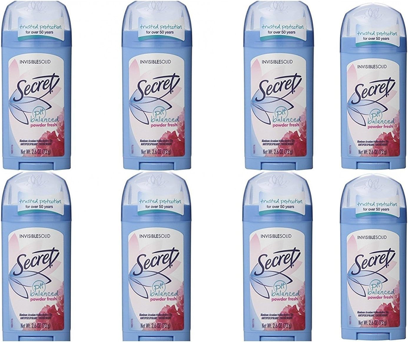 Invisible Solid Powder Fresh Scent Antiperspirant & Deodorant 2.6 Oz (Pack of 8)