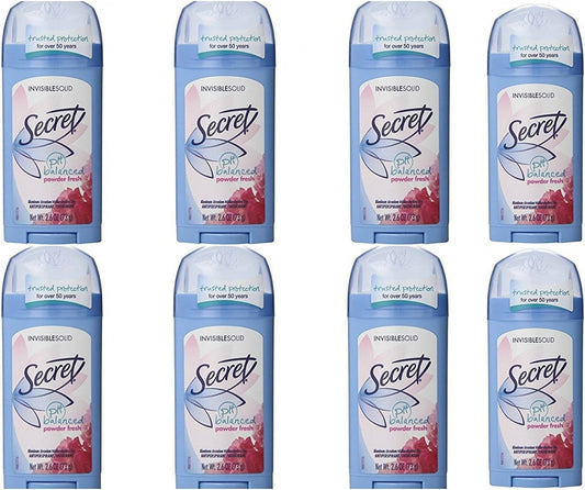 Invisible Solid Powder Fresh Scent Antiperspirant & Deodorant 2.6 Oz (Pack of 8)