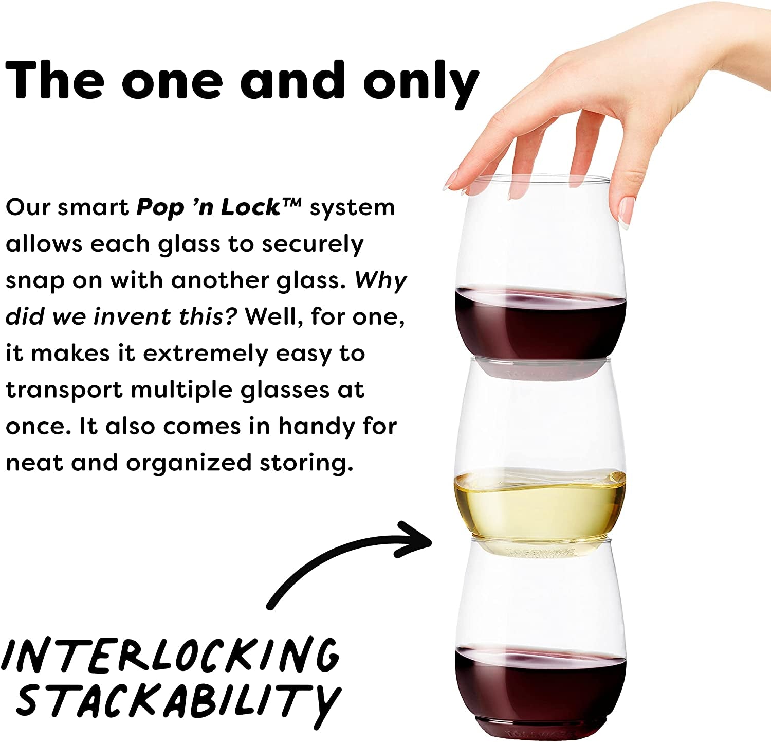 POP 14Oz Vino SET of 12, Recyclable, Unbreakable & Crystal Clear Plastic Wine Glasses, 12 Count (Pack of 1)