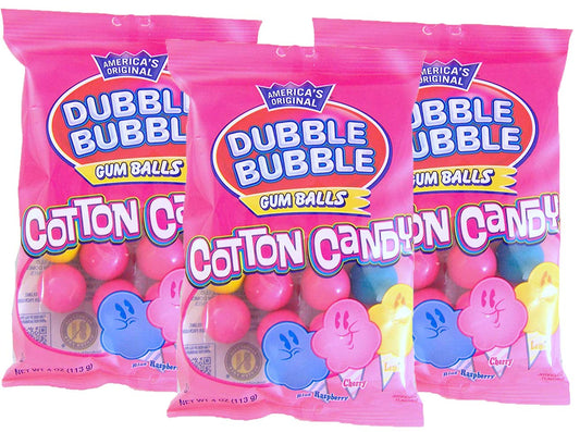 Cotton Candy Gum Balls, 4 Ounce, Pack of 3