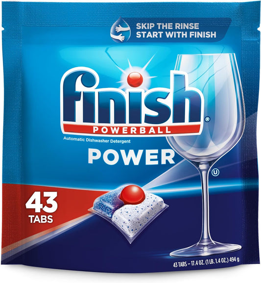 Power - 43Ct - Dishwasher Detergent - Powerball - Dishwashing Tablets - Dish Tabs