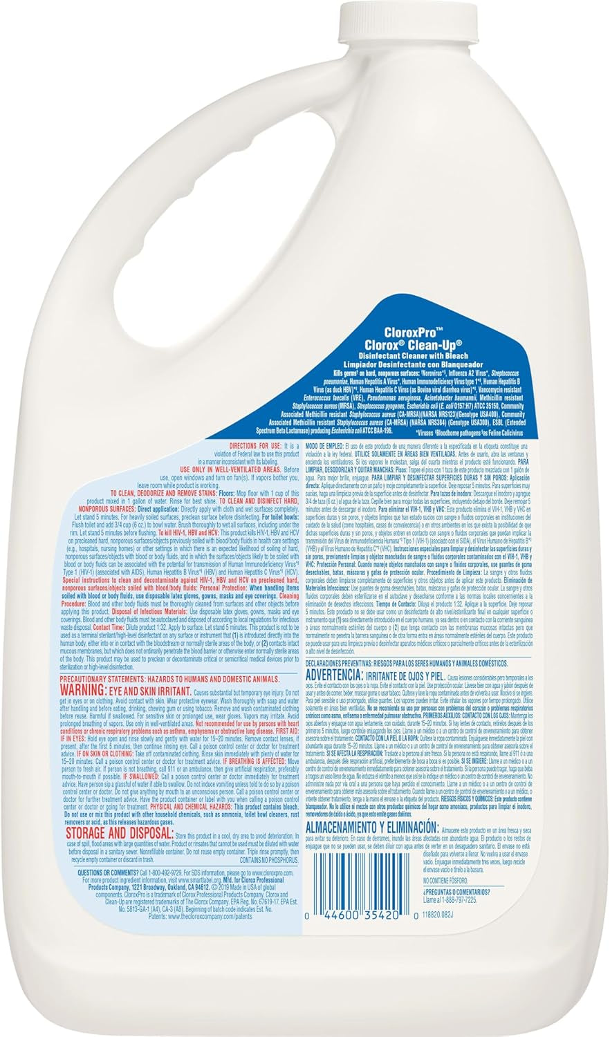 Clorox Clean-Up Disinfectant Cleaner with Bleach Refill, 128 Ounces (Package May Vary)