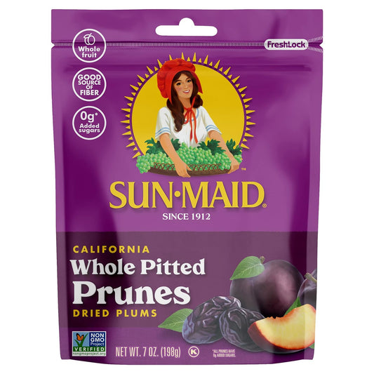 Pitted Prunes, Non-Gmo, 100% Fruit, No Sugar Added, 7 Oz (Pack of 1)