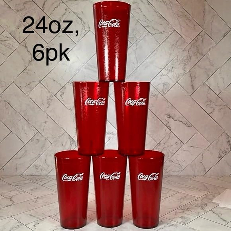 Coca Cola Restaurant Red Plastic Tumblers 24Oz