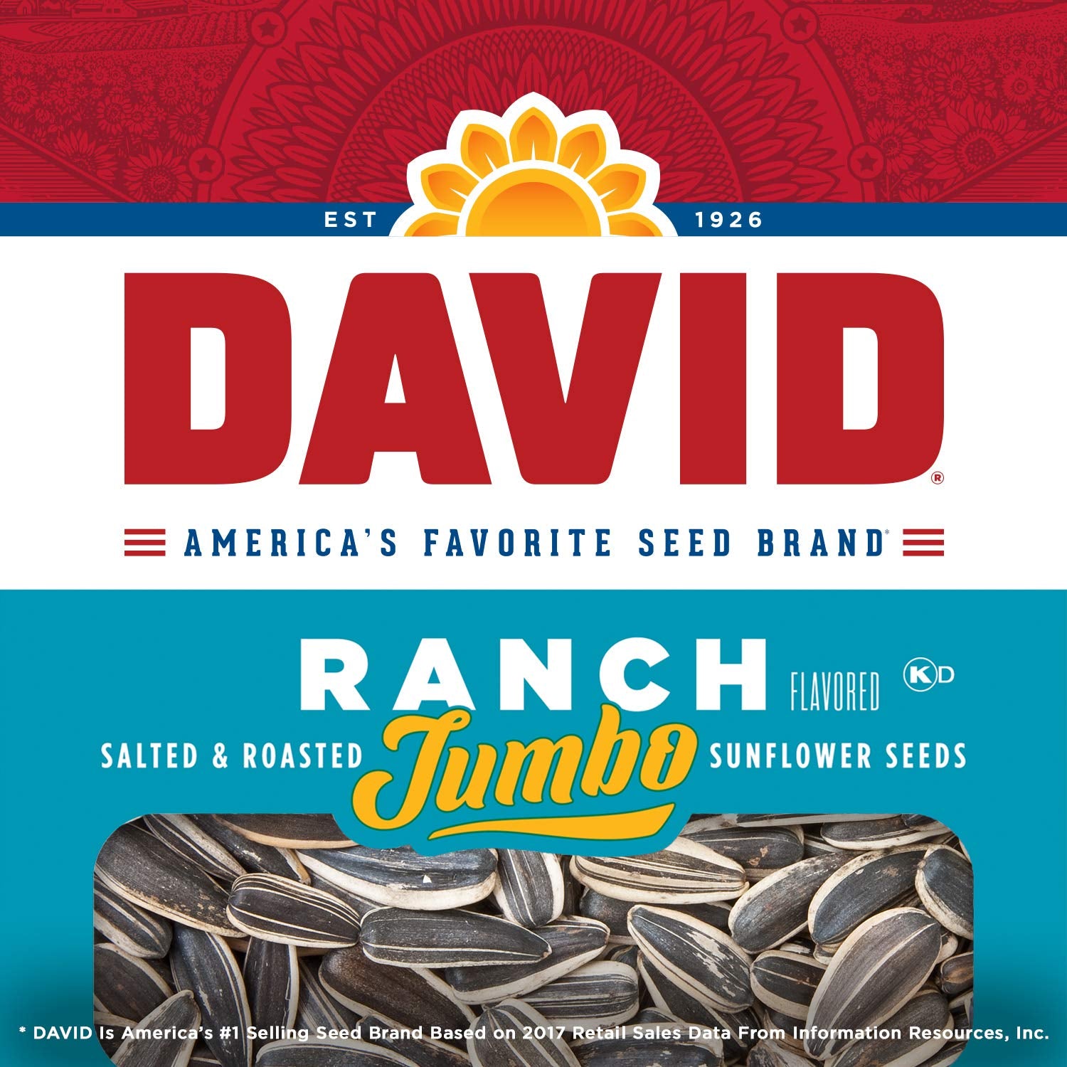 Roasted & Salted Ranch Jumbo Sunflower Seeds, Keto Friendly, 5.25 Oz