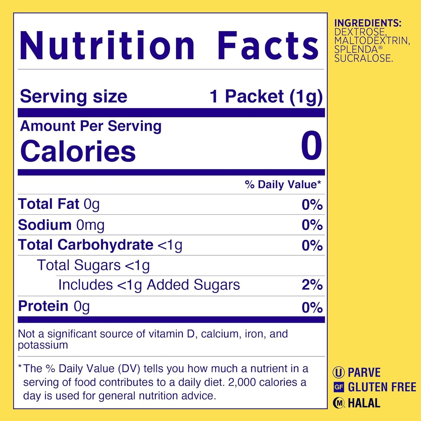 Sweetener, 1200 Count, 2.65 Lbs (Packaging May Vary)