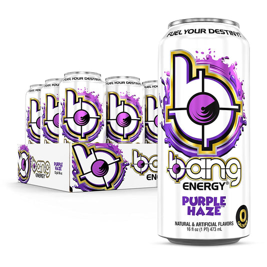 Energy Purple Haze, Sugar-Free Energy Drink, 16 Ounce (Pack of 12)