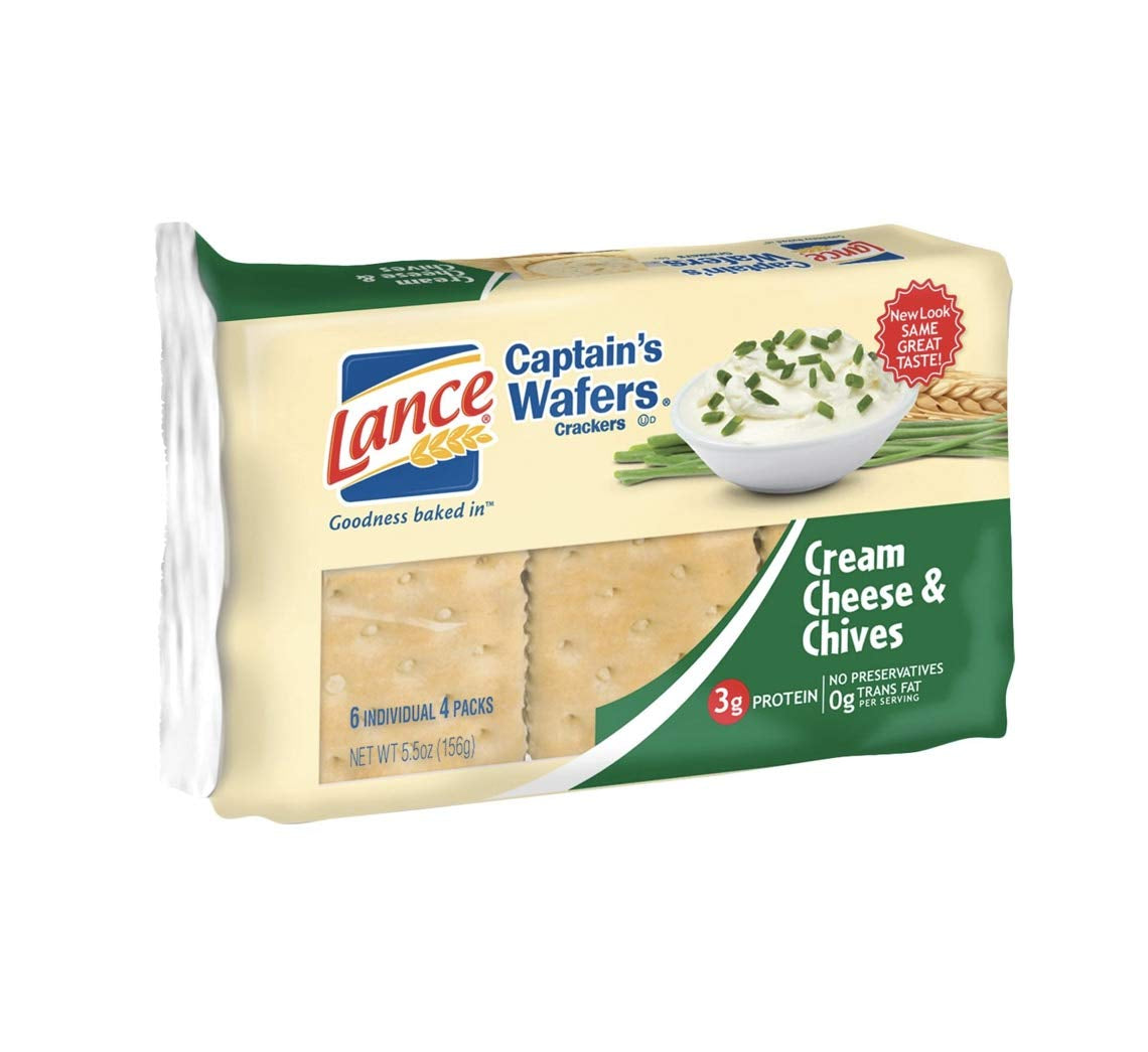 Captains Wafers Cream Cheese and Chives (2Pk)