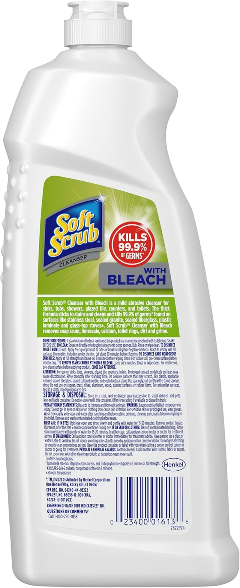 Antibacterial Multi-Purpose Cleanser with Bleach Surface Cleaner, 36 Fluid Ounces