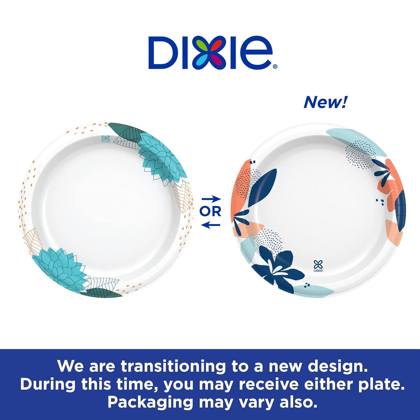 Medium Paper Plates, 8.5 Inch, 154 Count, 2X Stronger*, Microwave-Safe, Soak-Proof, Cut Resistant, Disposable Plates for Everyday Breakfast, Lunch, & Dinner Meals